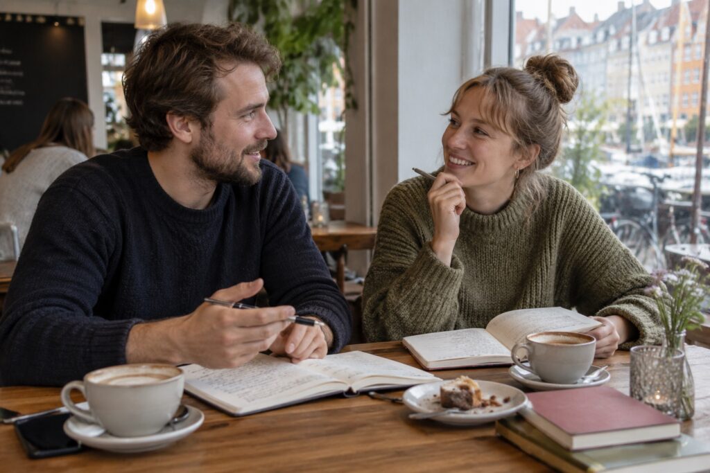 AI-genereret illustration til Sprogøvelse i hverdagen